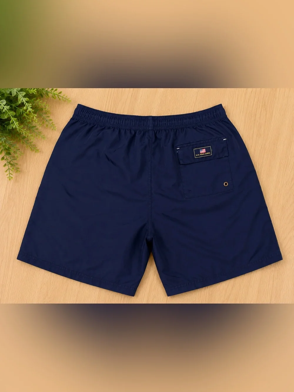 U.S. Polo Assn. Navy Drawstring Swim Trunks